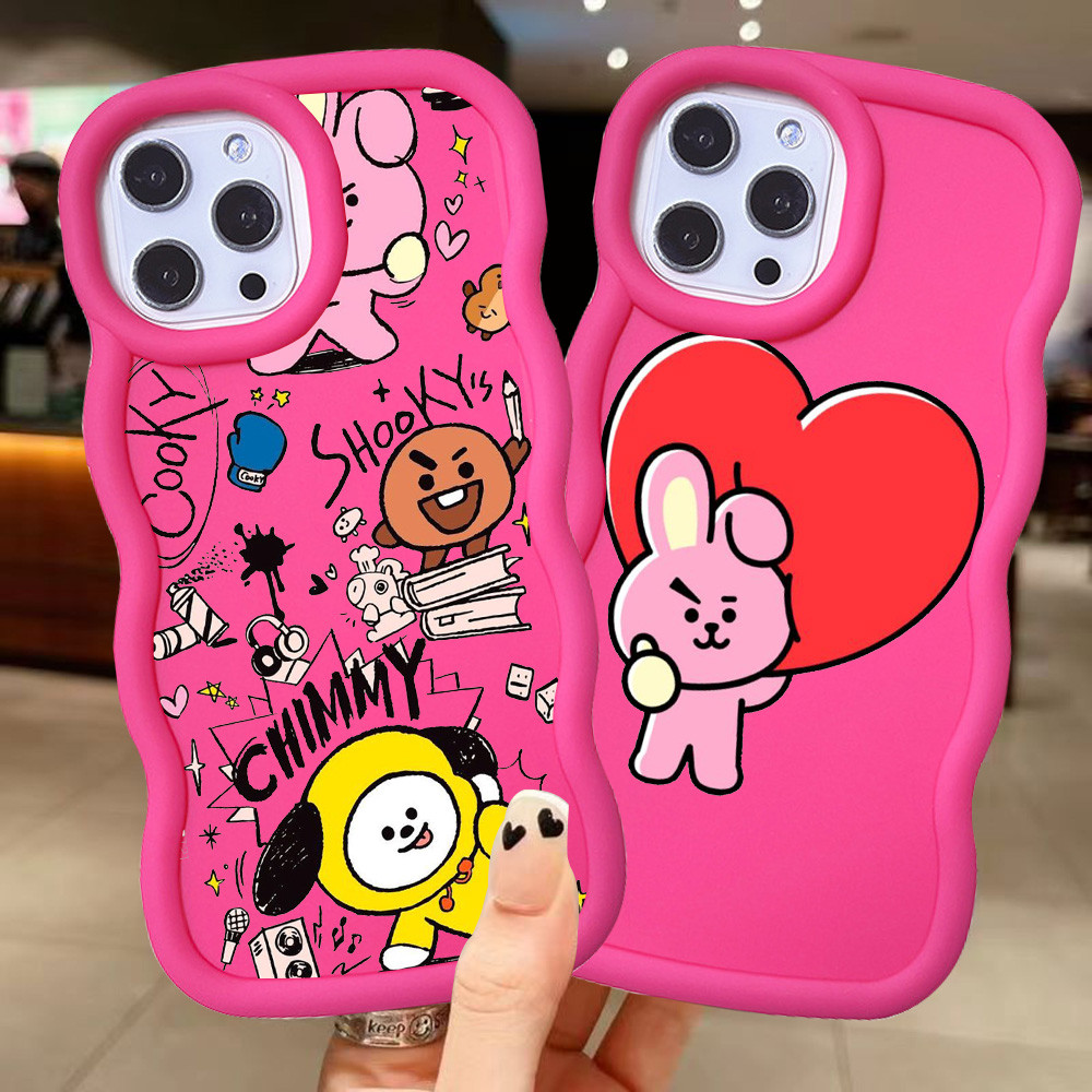 Merah Casing untuk Samsung Galaxy A20S A20 A23 A32 A30 A30S A22 A24 D-59 BT21 Cooky