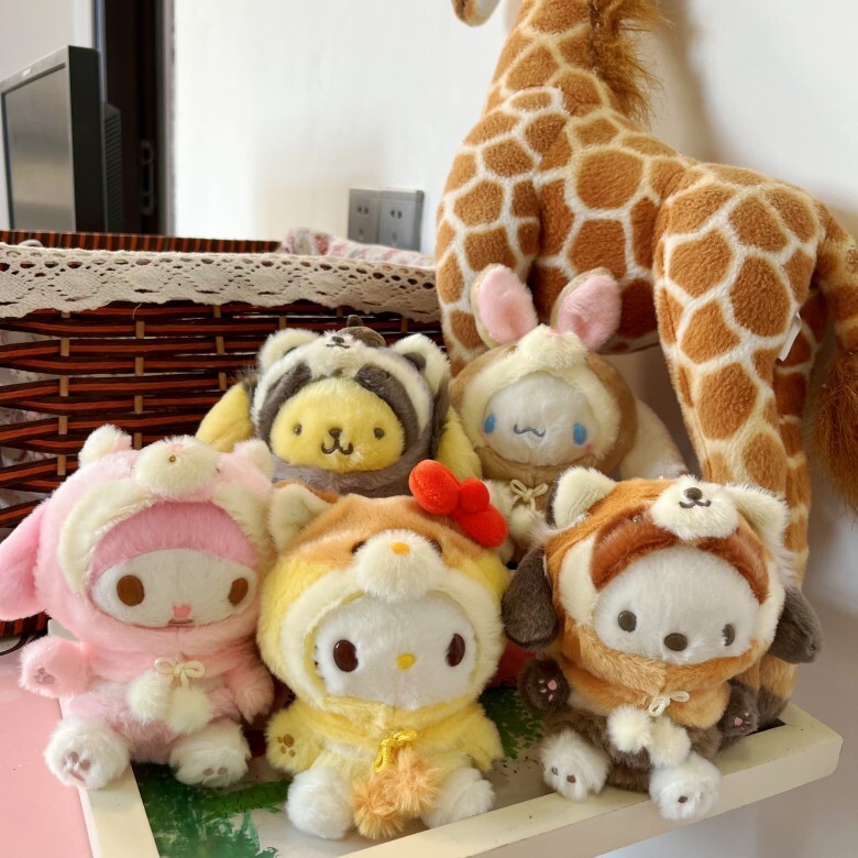 Boneka  Gugur Transformasi ekor besar hutan hewan kecil Kulomi Meli Tibuddin Pacha anjing bulu gantu