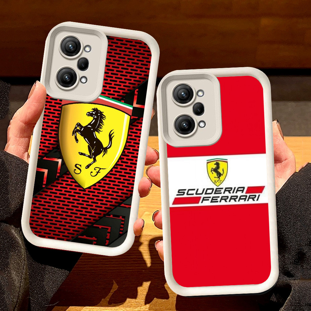 Putih Casing untuk Xiaomi Redmi POCO F6 X5 Note 14 F5 12 14T Pro 5G S8 Ferrari sports car