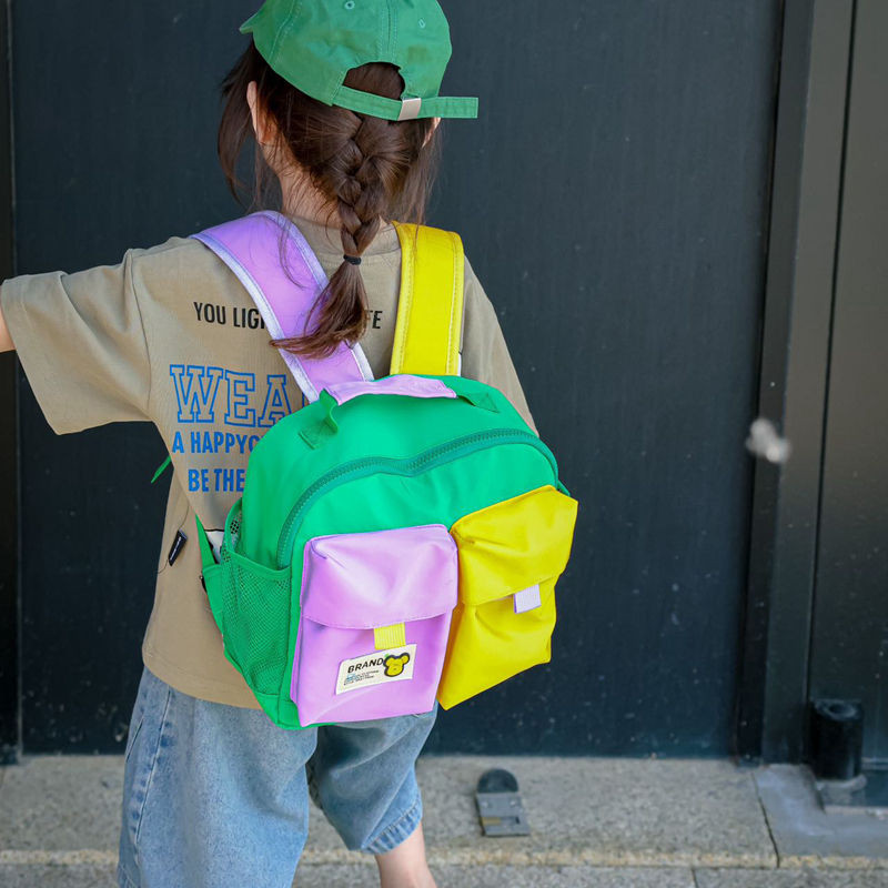 Tas sekolah anak-anak, anak laki-laki TK, ransel serasi warna modis baru, tas travel tamasya bayi,