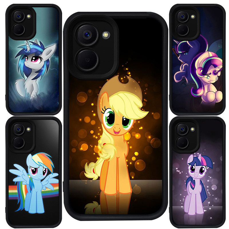 Casing untuk VIVO Y03 Y17S Y36 Y18i Y18 Y03t V60 5G Y28s Y27s Y28 Y27 Silikon Hitam M-43 My Little P