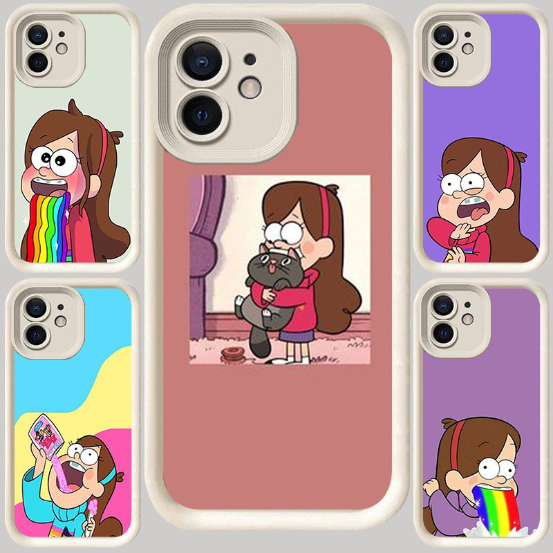 M-40 Gravity Falls Mabel Pines Putih Casing untuk iPhone 11 X XR 12 Mini 15 XS Pro Max