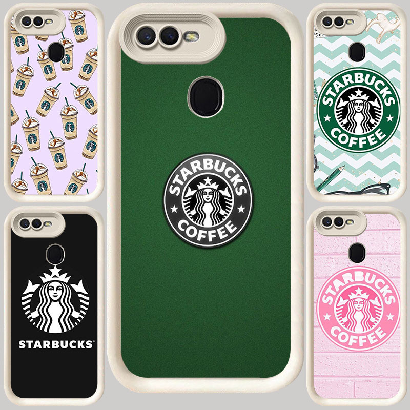 M-48 Starbucks Putih Casing untuk OPPO A12E A7 A1K F7 A12 A3S A5 A12s A11K F5 A5S F9 Pro