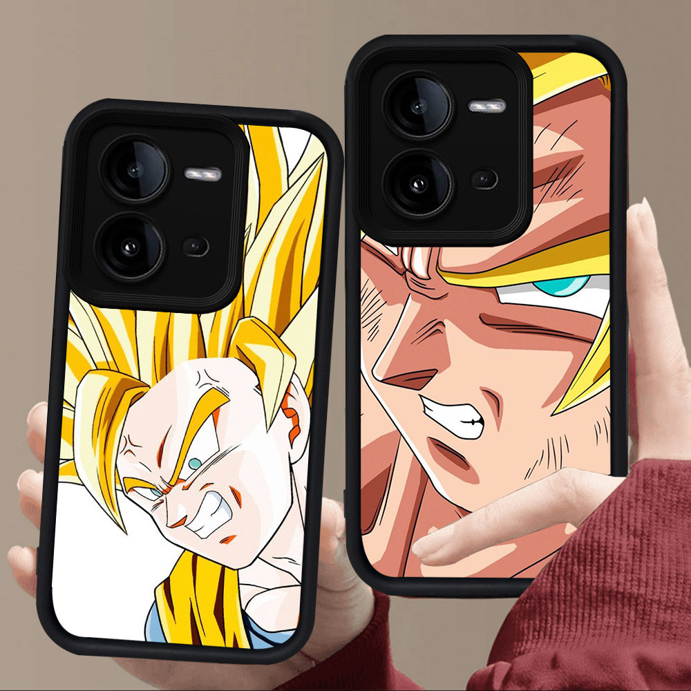 E12 Dragon Ball Goku Casing untuk Silikon Hitam VIVO Y51 V50 Y53s V23 Y51A V25E V25 Y75 Y33 Y51S V23