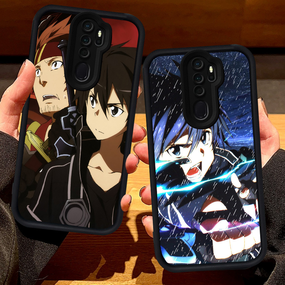 S63 Sword Art Online Casing untuk OPPO Reno 2Z A37 F11 A9 A39 2F A5 2020 A83 Pro hitam