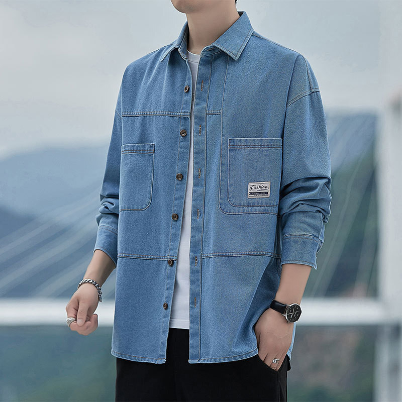 Kemeja Pria Import Premium  Mr Huang -2023 Musim gugur New Shirt Jacket Trendy Fashion Handsome Casu