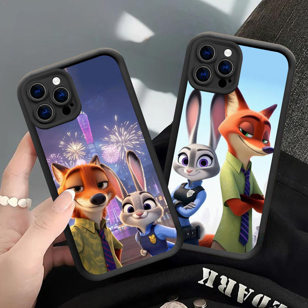 CK-34 Zootopia Silikon Mewah Casing untuk iPhone 14 15 Pro Max