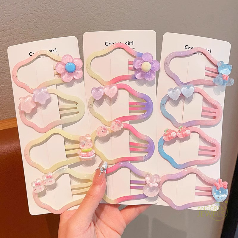 Poni anak, awan, jepit bb, jepit rambut anak perempuan yang tidak melukai rambut, jepit rambut cant