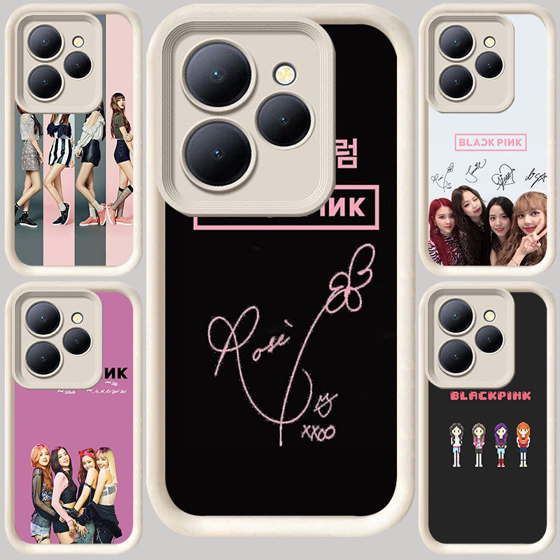 M-95 BLACKPINK Putih Casing untuk Infinix Smart HOT 7 40i 9 Note 40S GT Zero 30 30I 8 20 40 Play Pro