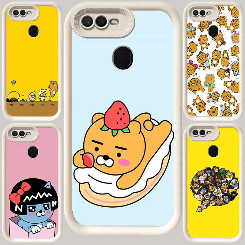 M-111 Kakao Friends Putih Casing untuk OPPO A12E A7 A1K F7 A12 A3S A5 A12s A11K F5 A5S F9 Pro