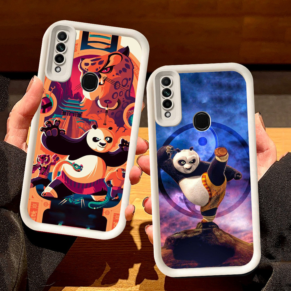 Putih Casing untuk OPPO Reno F15 A91 A53 A53S A31 A33 3 S75 Kung Fu Panda
