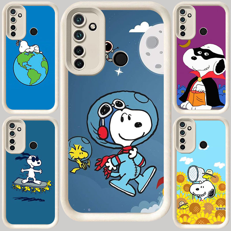 M-46 Snoopy Putih Casing untuk Realme 14 14t 14x C71 C73 9i 5i C75 C2s C2 6i C17 Narzo 20A 5 10A 10 