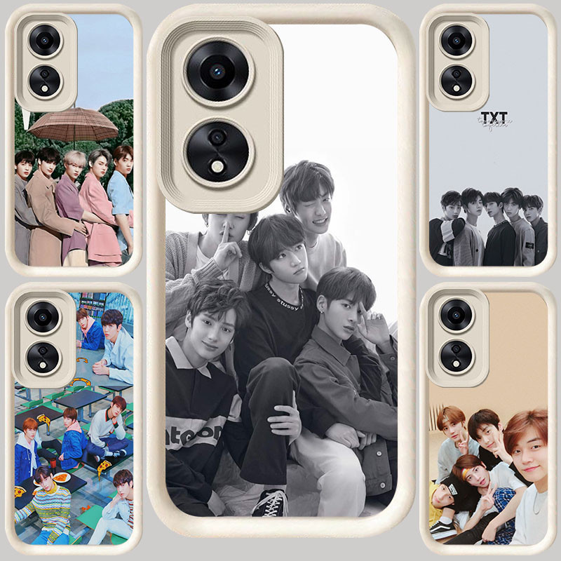 M-75 TXT Boy Putih Casing untuk OPPO A58 A18 A38 A60 A17 A78 A98 5G