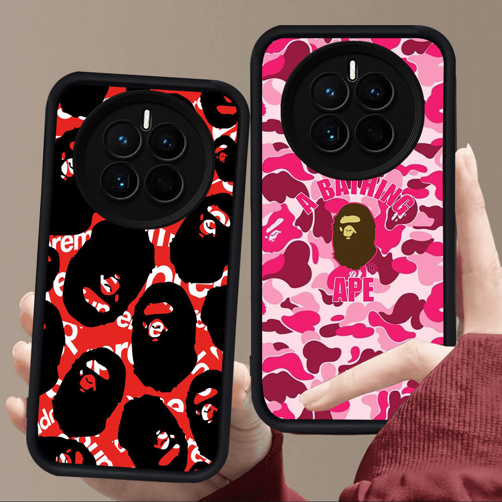 E101 ape Casing untuk Silikon Hitam Realme 13 12X Narzo N65 70 12 Pro Plus Lite 5G