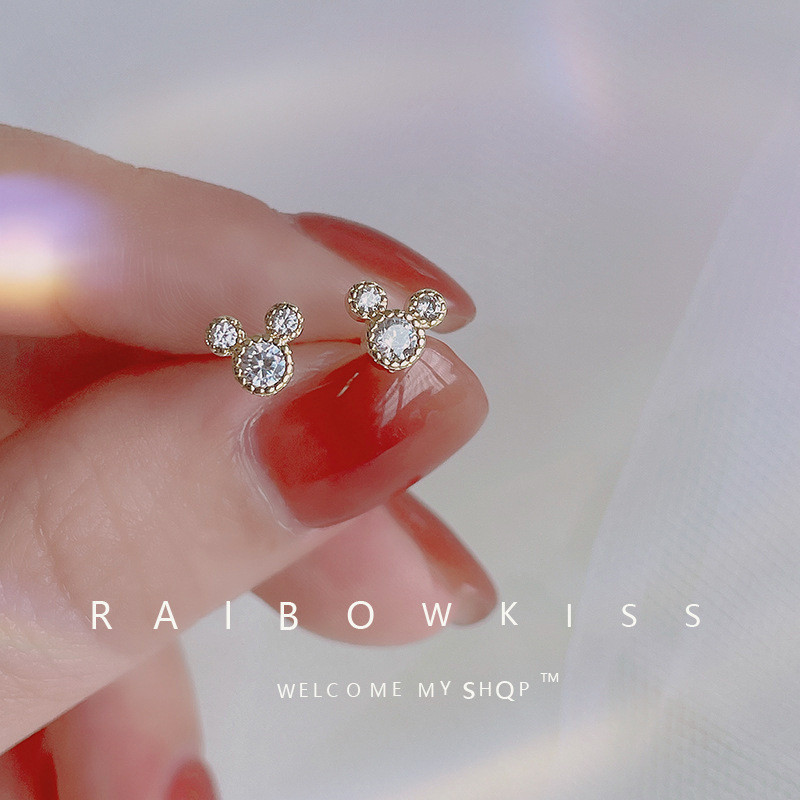 Anting Tikus Wanita, Anting Pelajar Sederhana dan Kompak, Anting Tahun Tikus Zirkon Gaya Korea, Sed