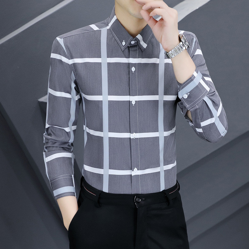 Kemeja Pria Import Premium  Kaos lengan panjang serat bambu pria  Import