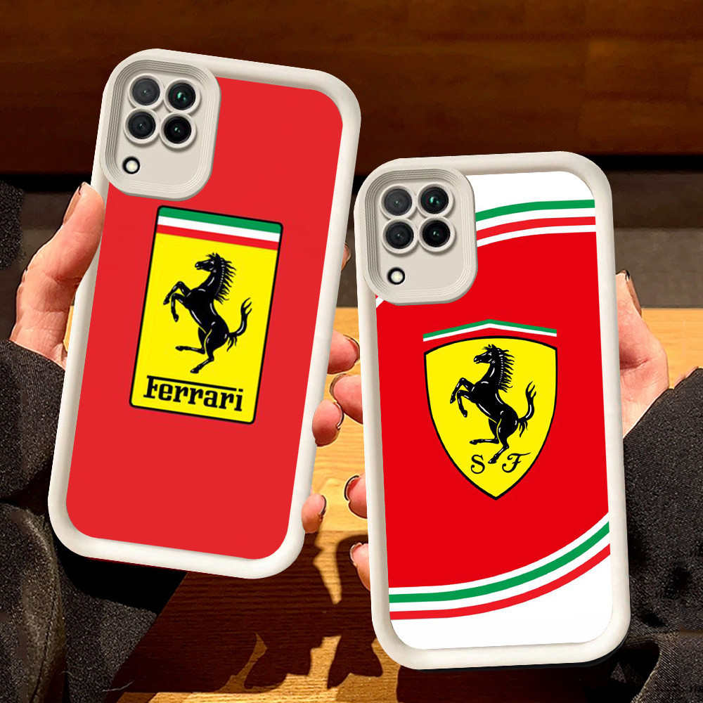 Putih Casing untuk Samsung A04E A22 A06 A07 A04 A05 F04 J2 M04 J7 Prime A12 Pro 5G S43 Ferrari