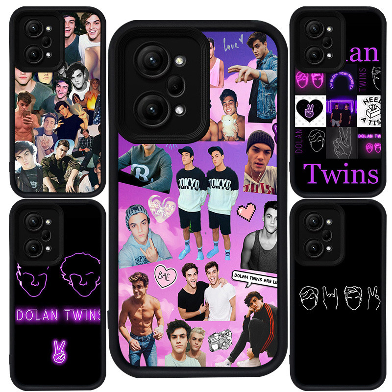 Casing untuk Xiaomi Redmi Note 12 14 POCO X5 F5 14T F6 Pro 5G Silikon Hitam M-120 The Dolan Twins