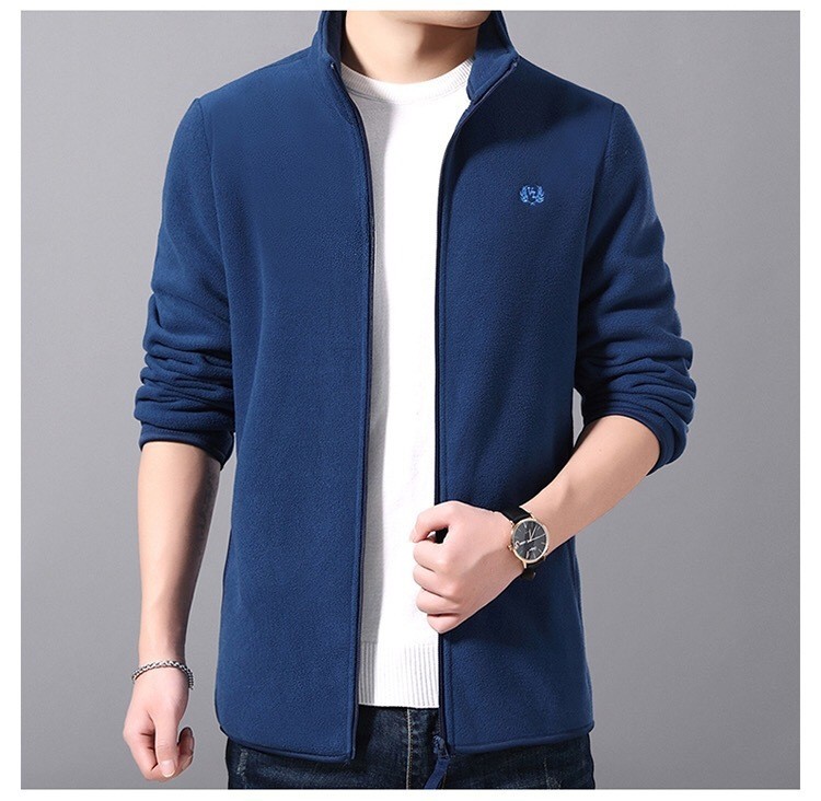 Jaket  Baru kerah jersey plush lembut hangat jaket pria gugur musim dingin pakaian  Import