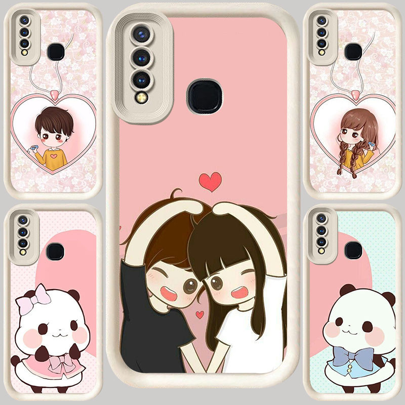 M-92 Couple Pictures Putih Casing untuk VIVO V9 Y19 Z1 Pro Y91 Y17 Y30i Y95 Y15 Y12 Y91C Y50 Y93 Y30