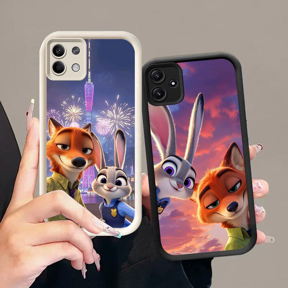 CK-34 Zootopia Silikon Mewah Casing untuk Xiaomi Redmi Note 12 13 14 Pro