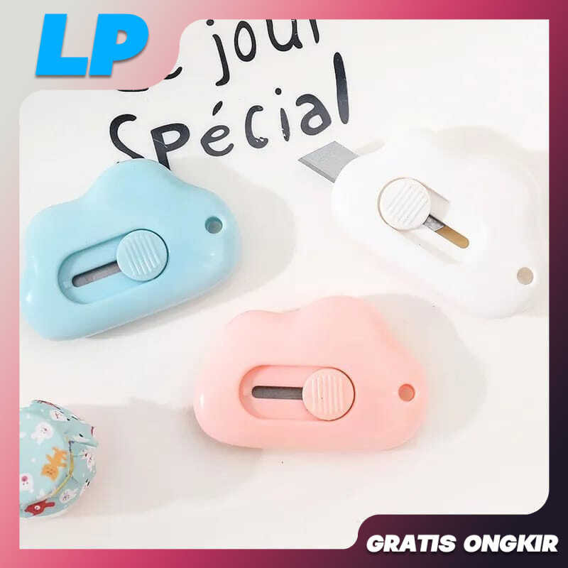 

LAAPAKA PISAU CUTTER MINI MODEL AWAN ALAT BANTU POTONG KERTAS