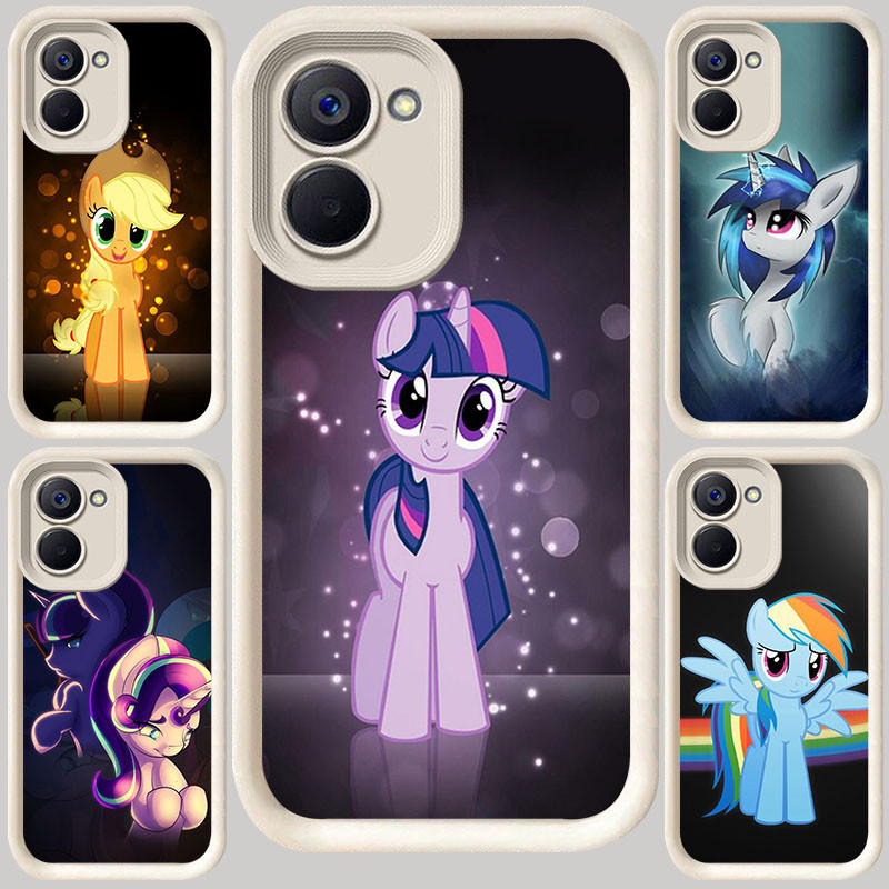 M-43 My Little Pony Rainbow Putih Casing untuk VIVO Y18i Y28s Y27 Y03t V60 5G Y03 Y18 Y28 Y27s Y36 Y