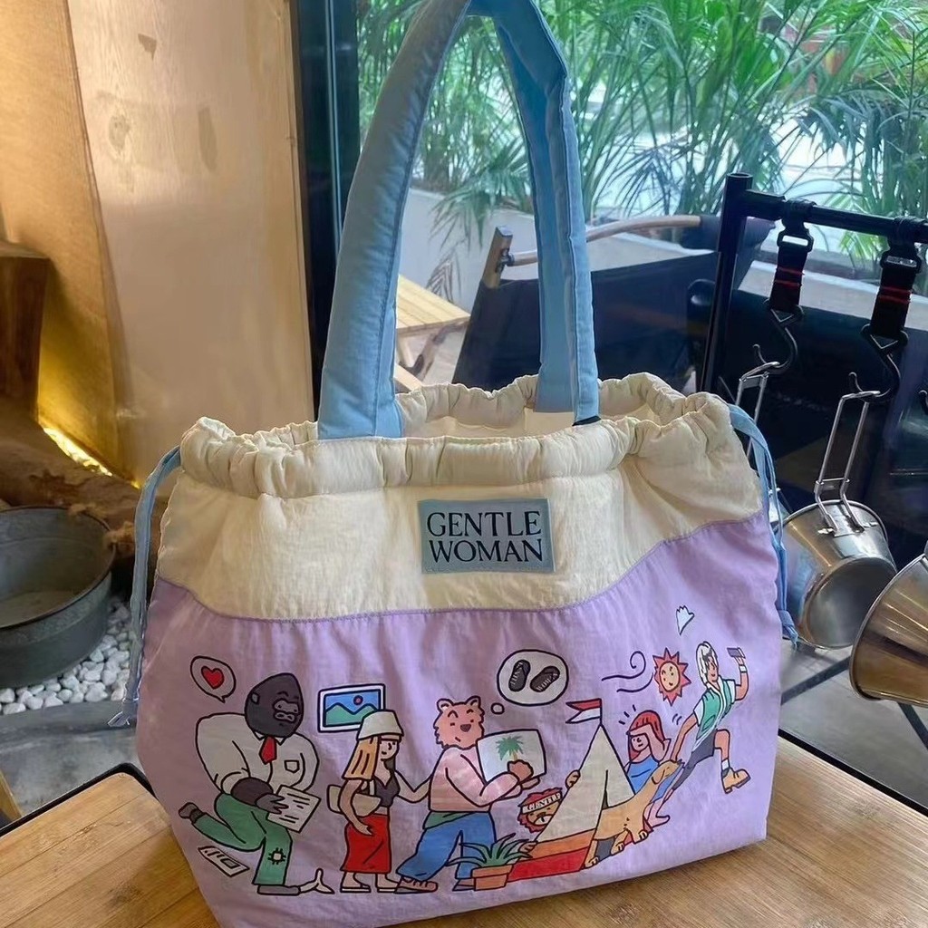 Tas Branded 2025  Thailand Wanita kelamin Chaopai canvas baru kapasitas besar surat foto tote tangan
