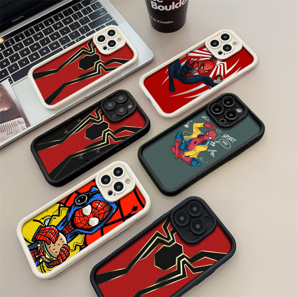 OV60 Spiderman Lembut Casing untuk Realme C12 C25s C11 C25 C20 C20a C15 Kasus pelindung
