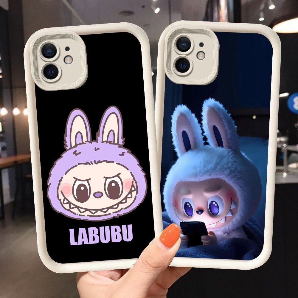 CK-11 Ctue Labubu Silikon Mewah Casing untuk iPhone 11 12 Mini 13 Pro Max