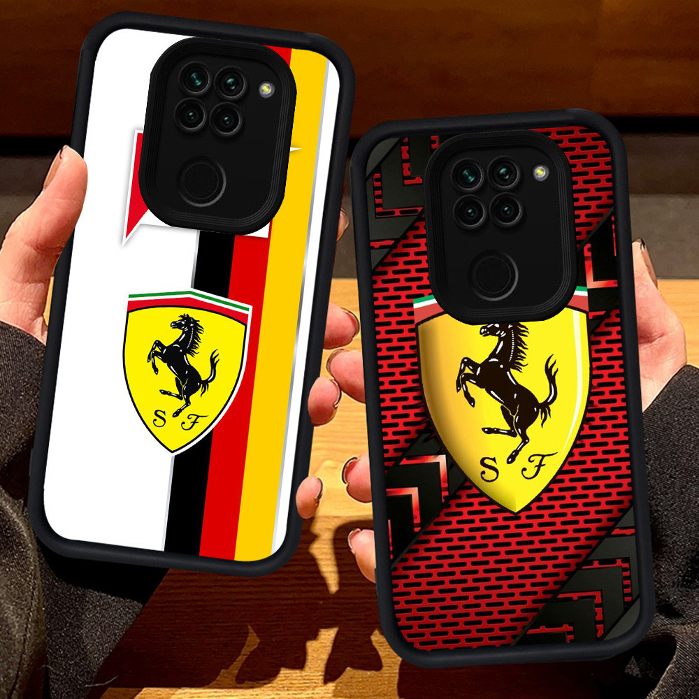 S8 Ferrari sports car Casing untuk Xiaomi Redmi Note 9 9S 8 Pro Max hitam