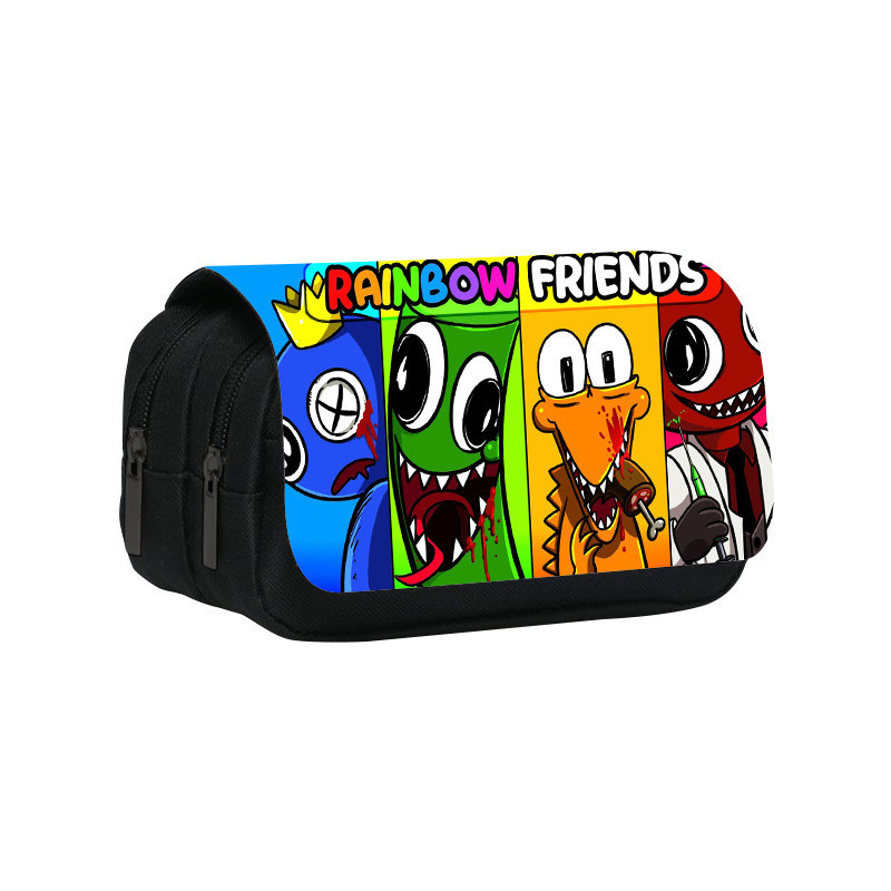

Kotak pensil Lucu Double Layer Pen Rainbow Friends Cetak Tas Stationery Kapasitas Besar Di Sekitar Permainan Import