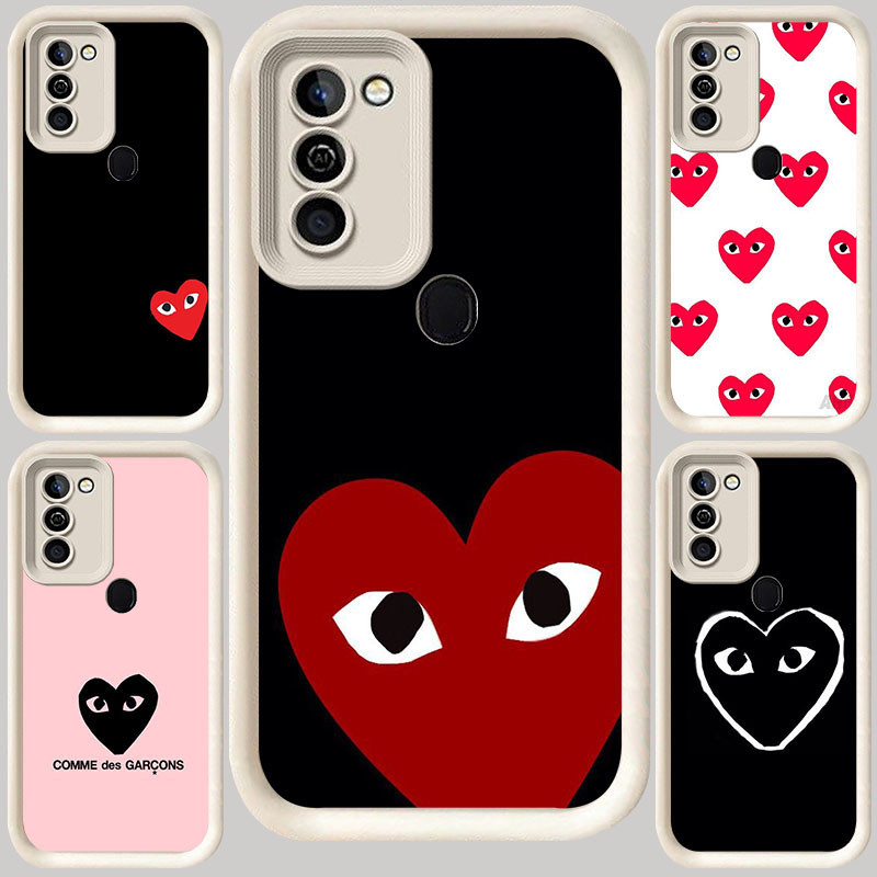 M-20 CDG Play Love Putih Casing untuk Samsung A20 M30S A10 A11 M11 A21S A10S A30s A30 A7 A50 A20S M2