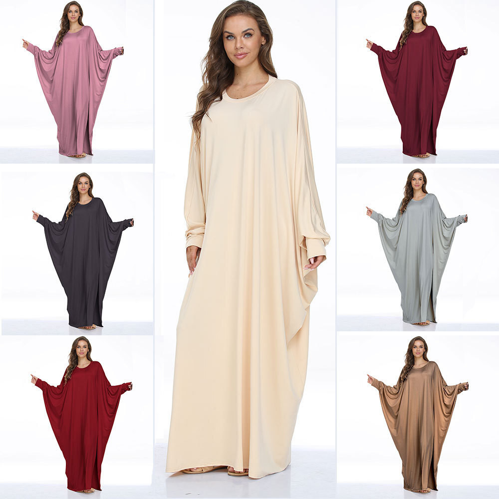 Gamis Import  Dubai ditambah ukuran jubah kelelawar wanita gaun biasa baju muslim  Import