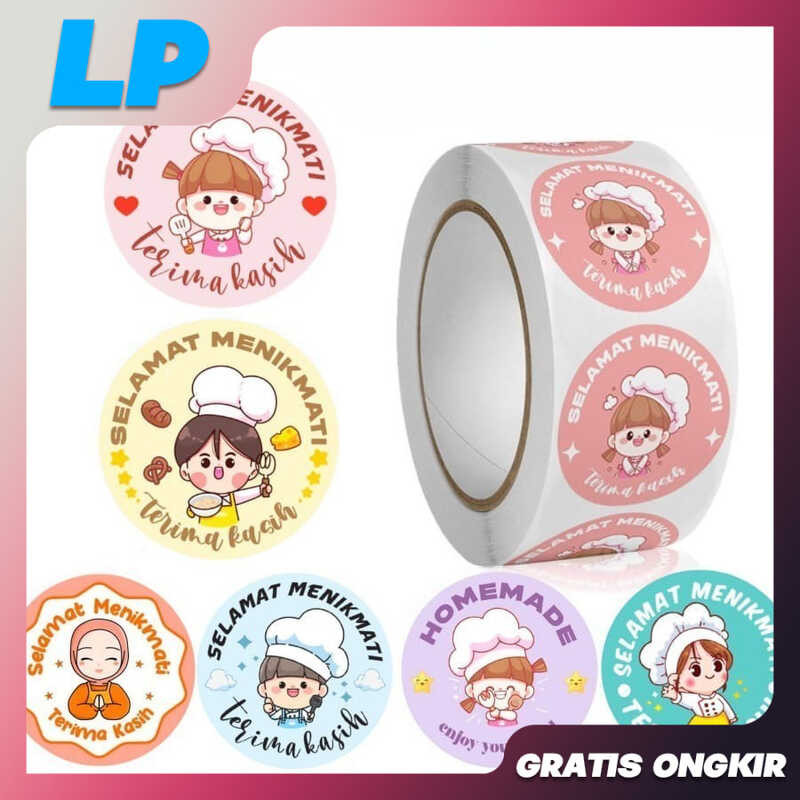 

LAAPAKA STIKER JUALAN TERIMA KASIH SELAMAT MENIKMATI 500 LABEL STICKER BULAT ROLL UNTUK MAKANAN, KUE, DAN CATERING MOTIF BERAGAM CANTIK