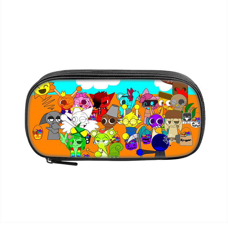 

Kotak pensil Lucu Baru kotak ritme cetak tas Sprunki musik permainan SMA anak-anak pensil kantor Import