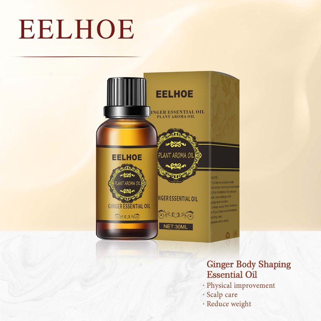 EELHOE Ginger Essential Oil 30ml firming and Highlighting Skin Gentle Moisturizing and Nourishing Da