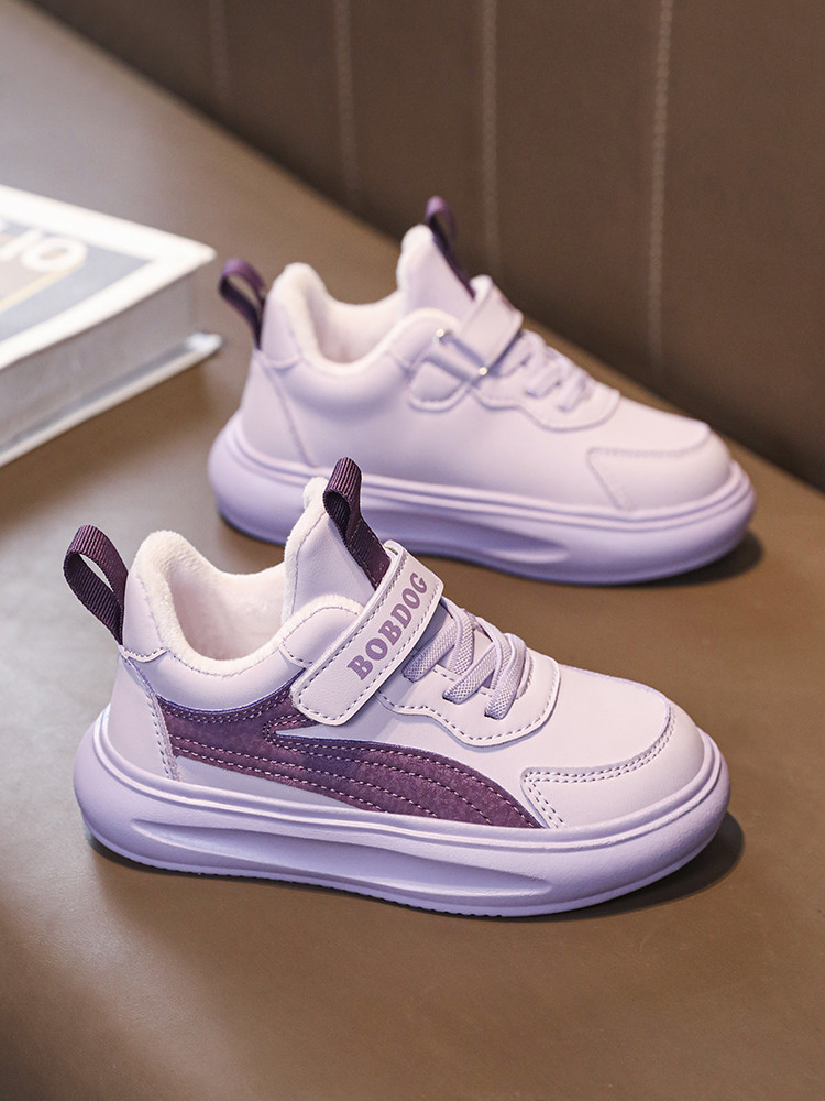 Babu Bean Girls' 2024 Winter New Collection, Velvet Warm Children's Sport Shoes, Boys' Second Cotton