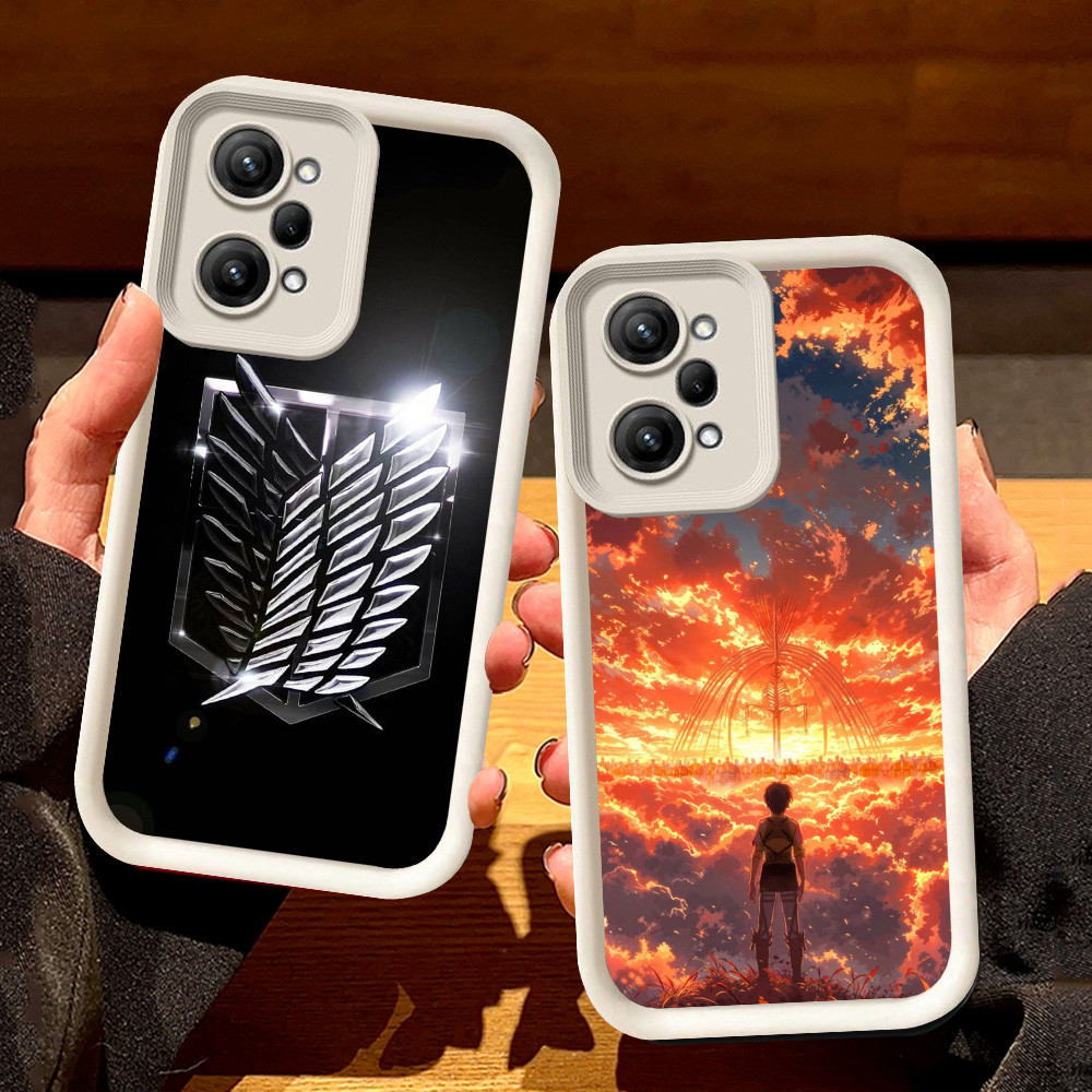 Putih Casing untuk Xiaomi Redmi POCO F6 X5 Note 14 F5 12 14T Pro 5G S124 Attack on Titan