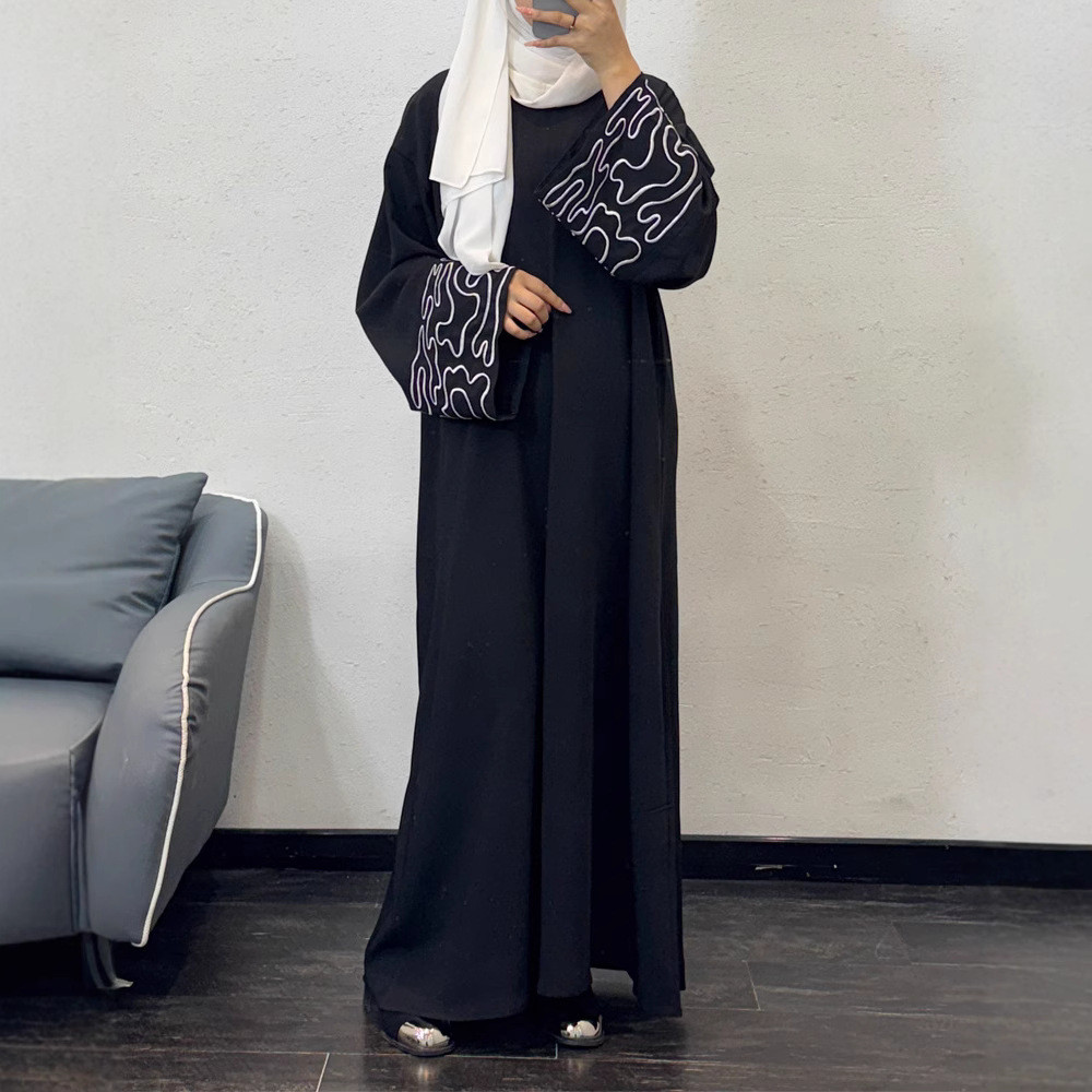 Gamis Import  F436 Dubai Arab Embroidered Fashion Abaya Robe Long Skirt  Import