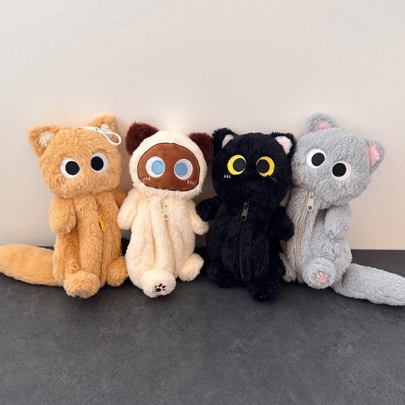 

Kotak Pensil Anak 2024 New Plush Pen Pemulihan Lembut Outdoor Portable Animal Cat Cute Stationery Storage Bag Import