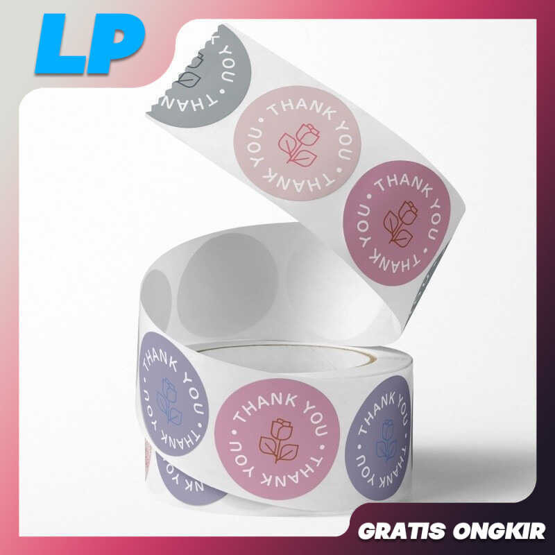

LAAPAKA STIKER LABEL THANK YOU FOR YOUR ORDER 1 ROLL 500 PCS