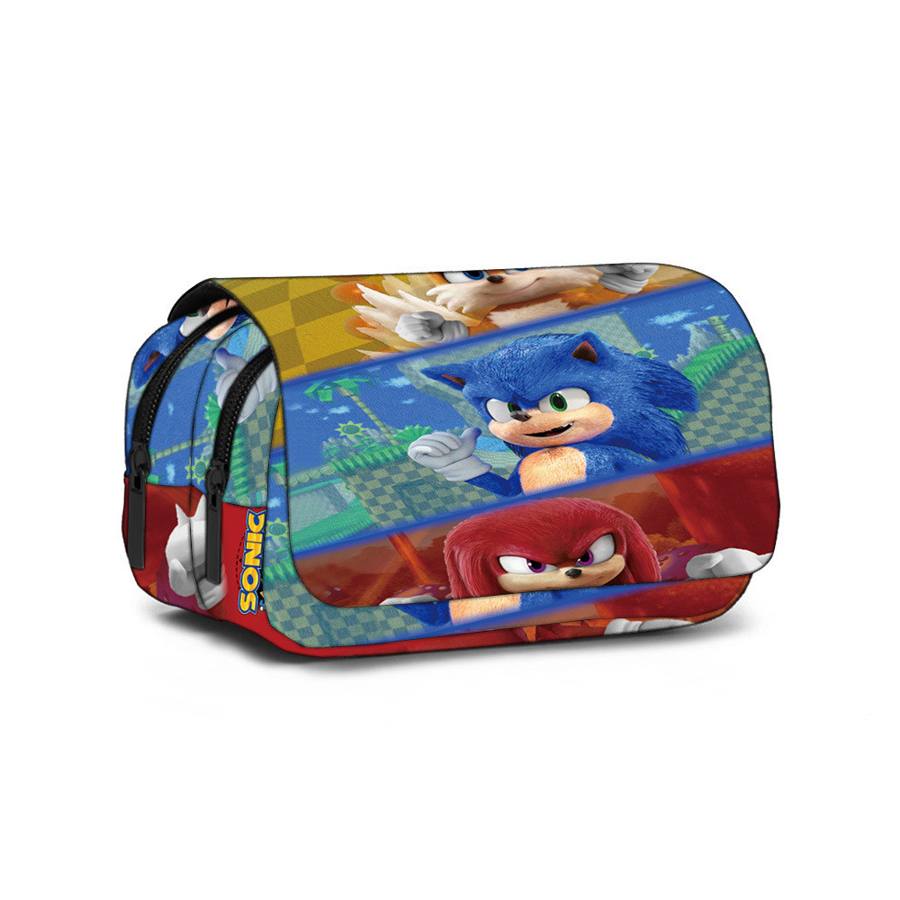 

Kotak pensil Lucu Baru Sonic SONIC tas pensil kotak kartun sekolah Import