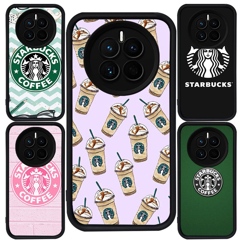 Casing untuk Realme 12 Plus Lite 12X Narzo N65 13 70 Pro 5G Silikon Hitam M-48 Starbucks