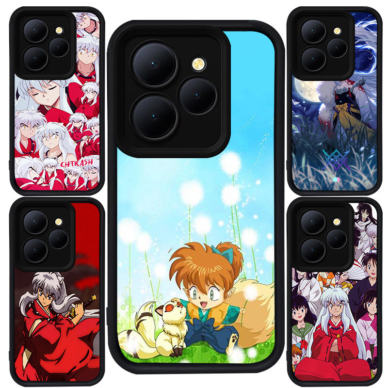 Casing untuk ITEL A80 A90 P65 A70 City 100 A50 RS4 S23 P55 5G Silikon Hitam M-123 InuYasha