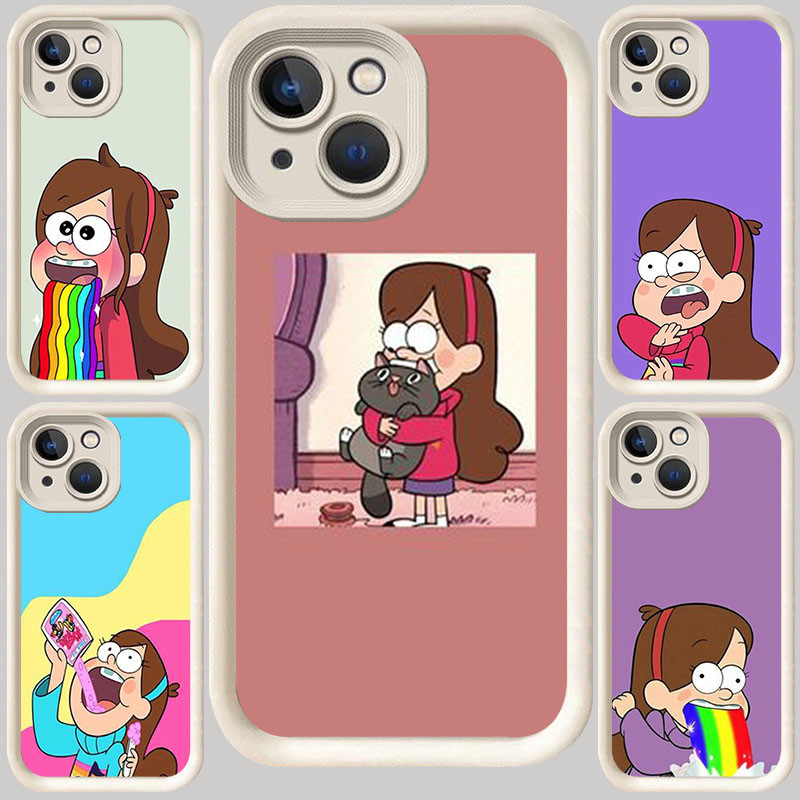 M-40 Gravity Falls Mabel Pines Putih Casing untuk iPhone 13 6s 8 14 7 6 Plus Pro Max