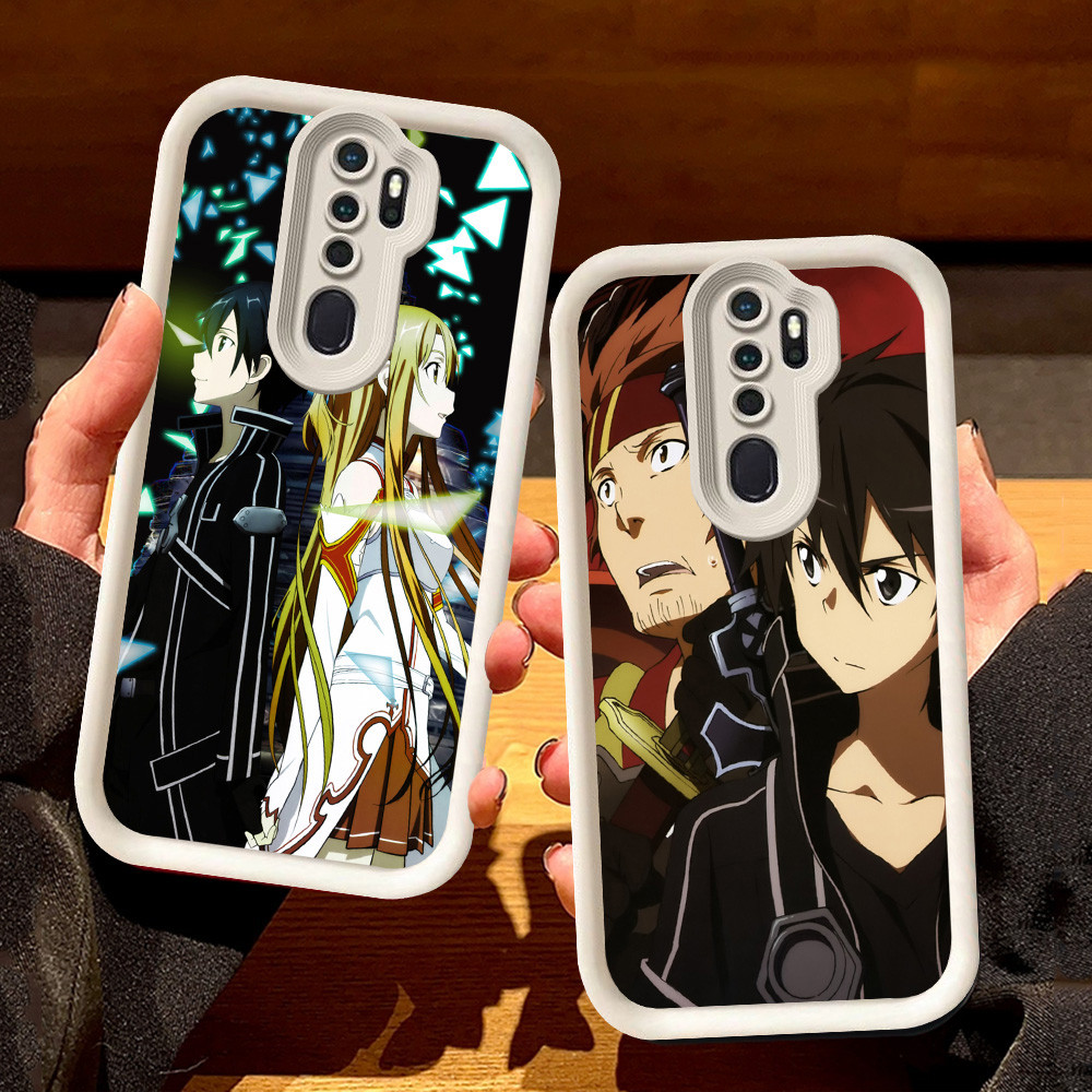 Putih Casing untuk OPPO Reno A37 A83 A9 F11 2F A39 A5 2020 2Z Pro S63 Sword Art Online