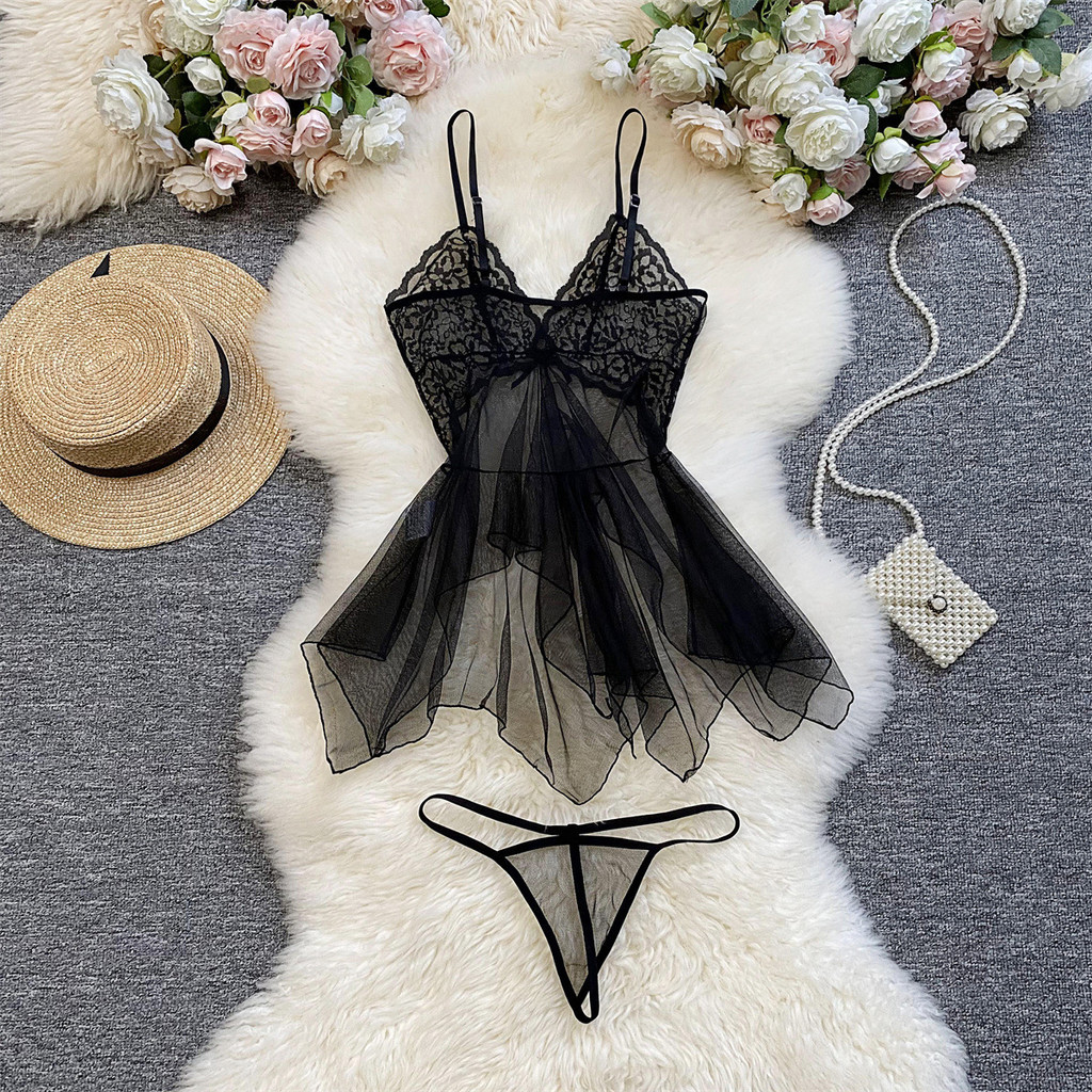 Lingerie Seksi Baju Tidur Sexy  pakaian dalam baru dengan jaring seksi panas, transparan dan lucu ba