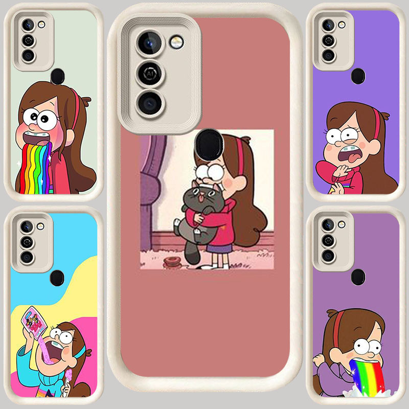 M-40 Gravity Falls Mabel Pines Putih Casing untuk Infinix HOT 8 11 12 10 Smart 5 6 Play Plus