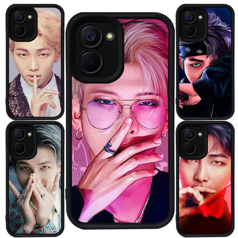 Casing untuk VIVO Y03 Y17S Y36 Y18i Y18 Y03t V60 5G Y28s Y27s Y28 Y27 Silikon Hitam M-57 Kim Nam Jun